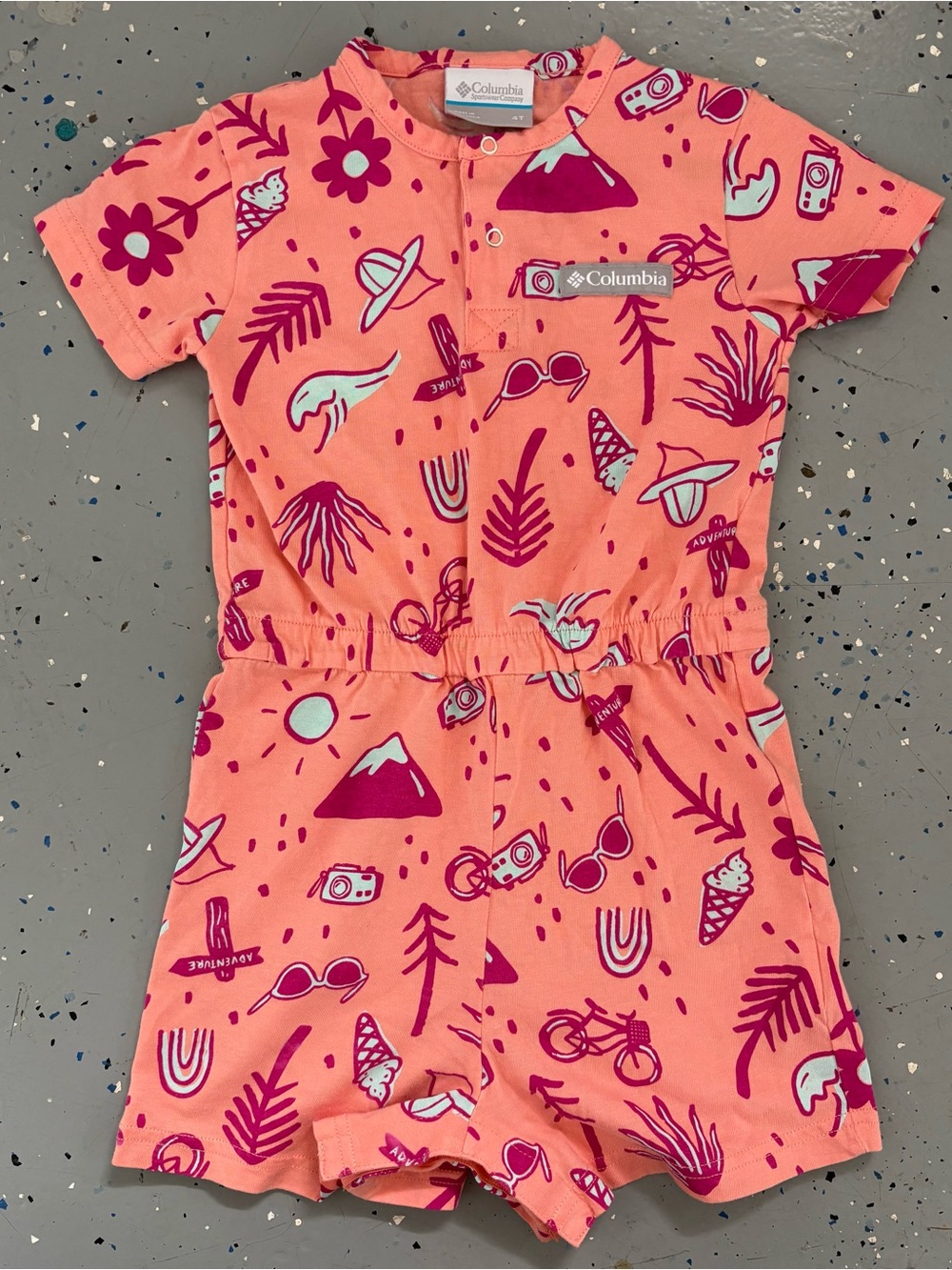 4T Columbia Cotton Playsuit
